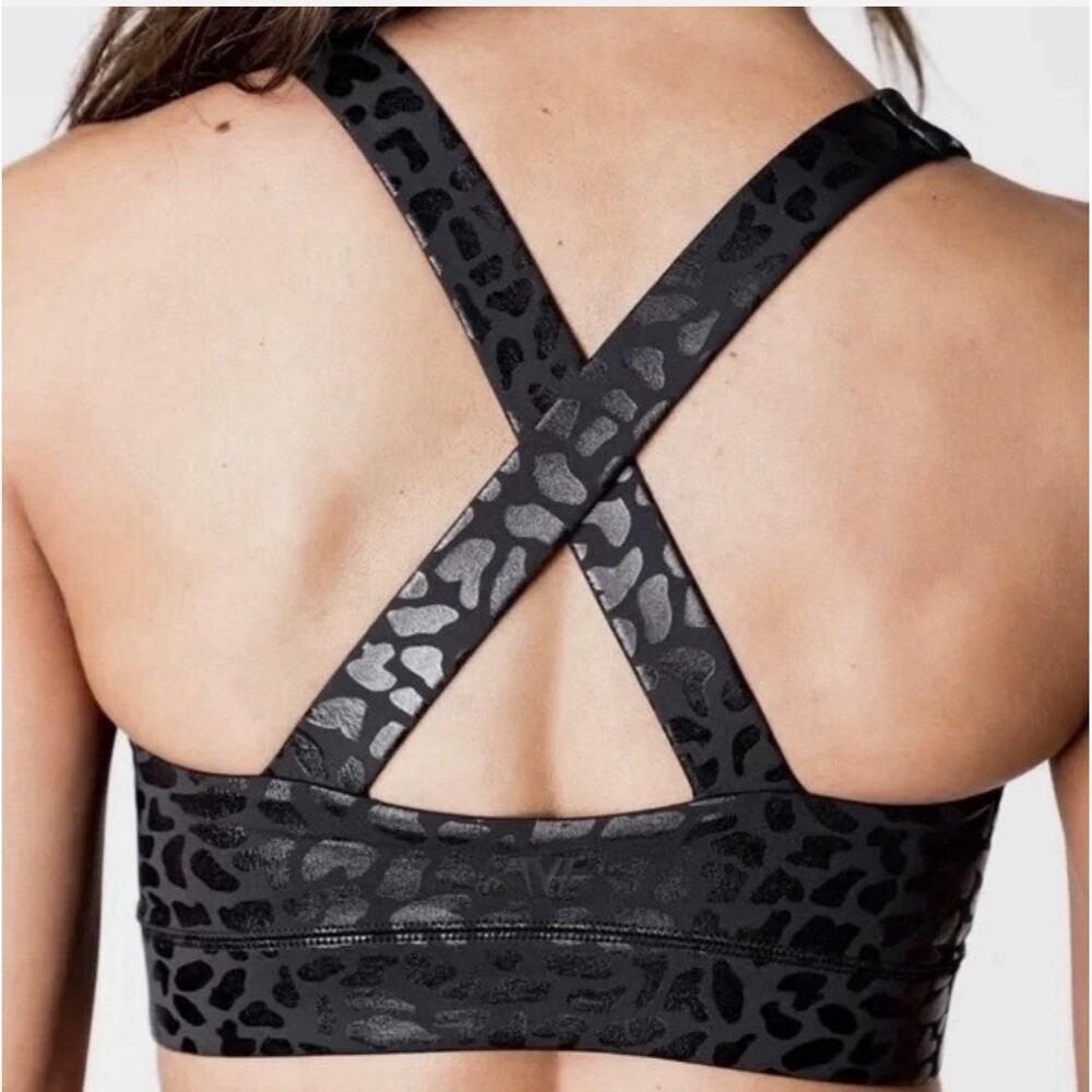 IVL Collective Metallic Leopard Print Chi Chi Sports Bra, Women’s Size 8 - Picture 2 of 5